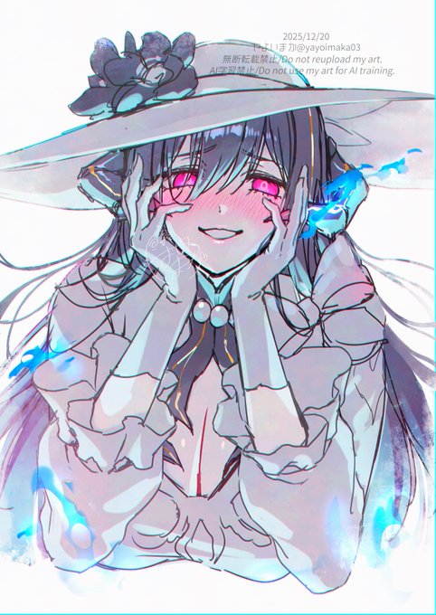 ダリアのデザインが好きすぎて衝動的に描いてしまいました…✍️ 