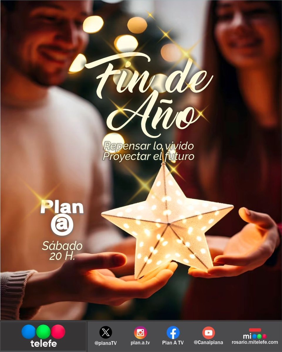 🦋✨ El fin de año nos obliga a frenar y evaluar cómo nos transformó lo vivido. 🔄🌱 Este sábado a las 20 h en Plan A por <a href="/teleferosario/">Telefe Rosario</a>, nos preguntamos qué soltar para recibir el 2026 con el alma liviana. ✨🙏 No te lo pierdas. 📺💙