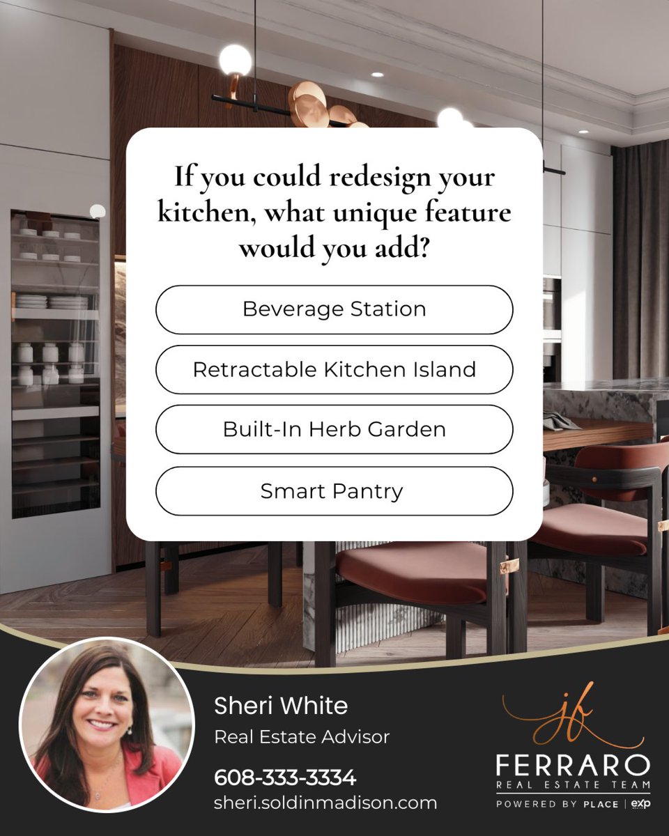 sheriwhite's tweet image. Dreaming of the perfect kitchen setup? If you could redesign your kitchen, what unique feature would you add?

#kitchendesign #homeinspo #dreamkitchen #kitchenremodel