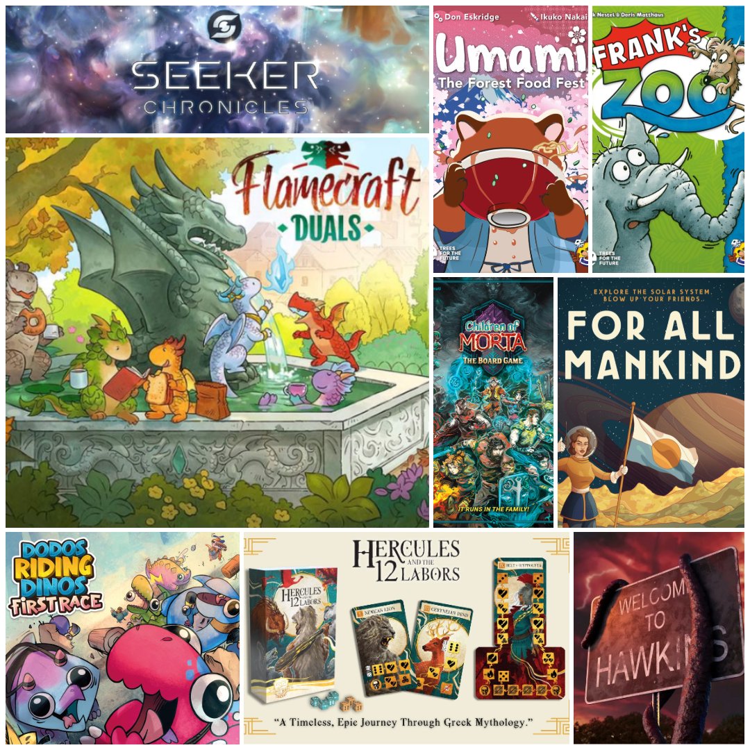 recessrumble's tweet photo. Perfect weather to play board games ❄️ - https://t.co/dAQguU7Psv

Several new products were released today, including the highly anticipated Flamecraft Dual Deluxe, Hercules &amp; the 12 Labors, Seeker Chronicles, and much more. https://t.co/EfyGc54rmE
