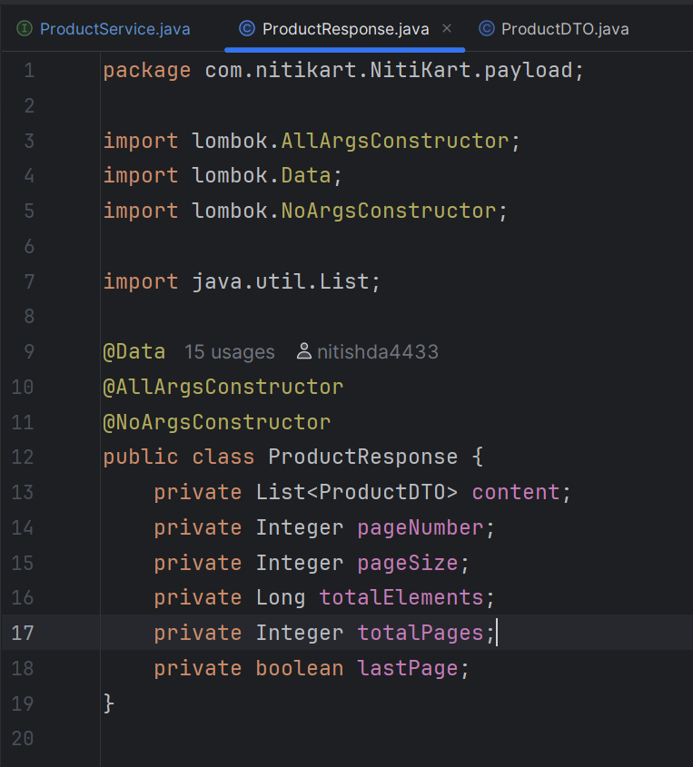 nitish_da's tweet photo. Day X – NitiKart Backend 🚀

✔ Implemented ProductDTO
✔ Created ProductResponse
✔ Built ProductController
➡ Next: Product Service layer &amp; business logic
#BuildInPublic #SpringBoot #Java #BackendDev #NitiKart https://t.co/Mbw3GGgygi