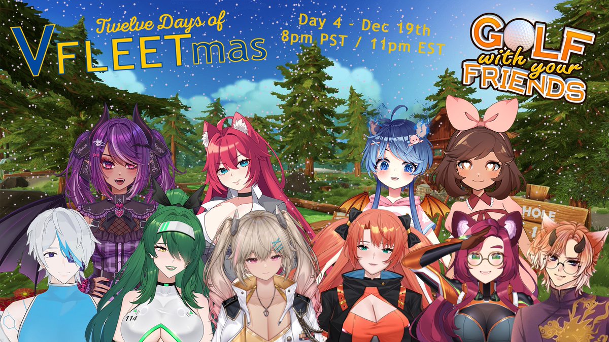 Lina55VT's tweet image. Tonight is Day 4 of VFleetmas!✨🎄

Today is Golf w/ Friends or well Vtubers!!! ⛳️🏌️

Stream will be at 8pm PST/11pm EST! See you tonight!