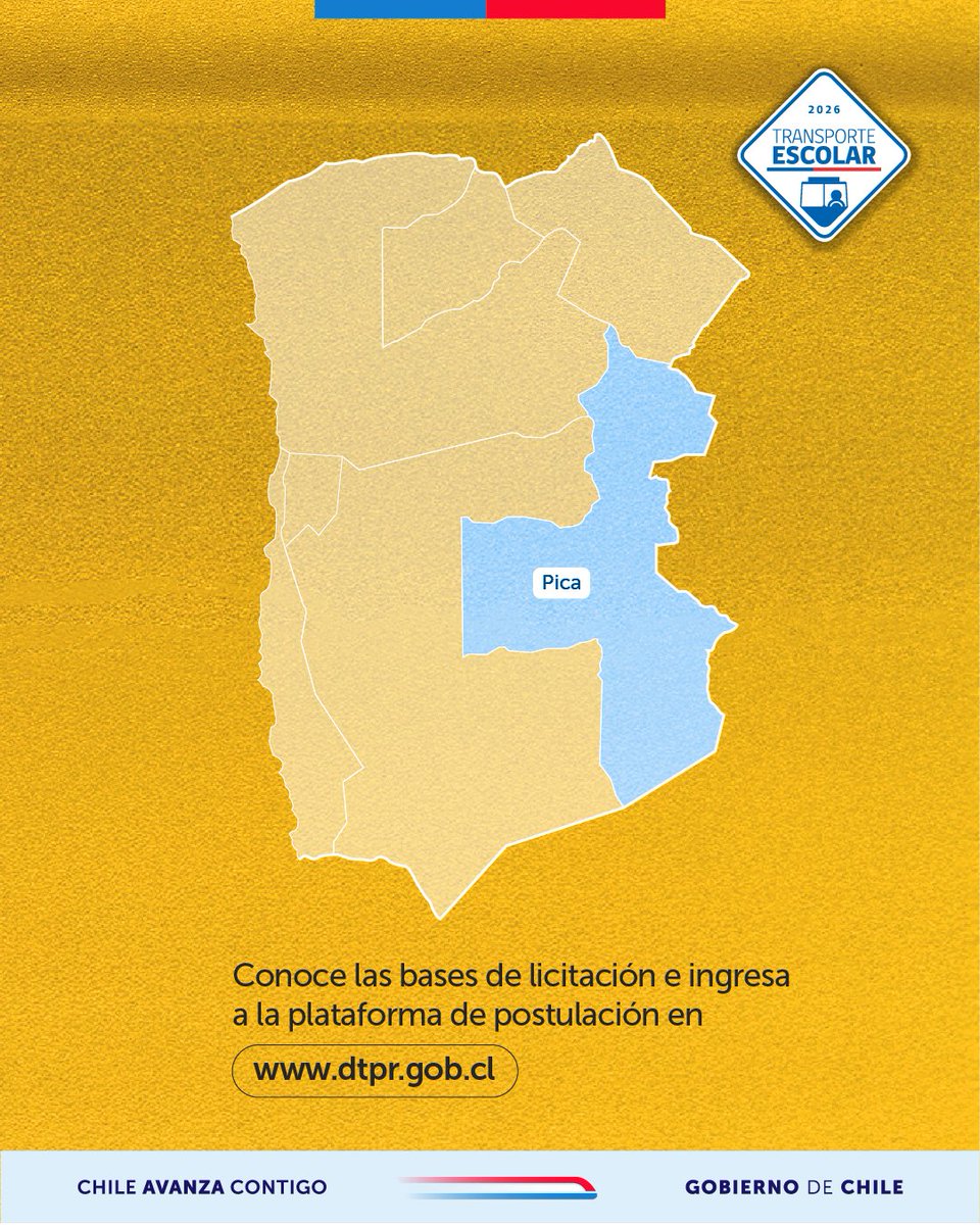 📢 !Se abre segundo proceso de licitación para Transporte Escolar Gratuito en Tarapacá! Que beneficiará a 38 estudiantes de Pica. Postulaciones abiertas hasta el 5 de enero en dtpr.gob.cl 📌 #Tarapacá #Pica #TransporteEscolar
