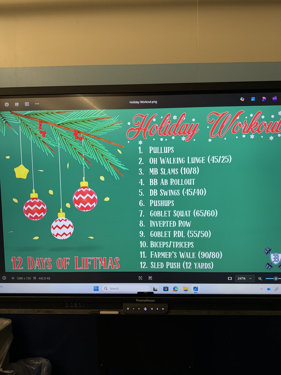 CoachHolst's tweet image. Merry Liftmas! Our @BullardFootball student-athletes finished the semester with a different than normal training session!🎅 🎄 💪🏾 🏋🏽‍♂️
