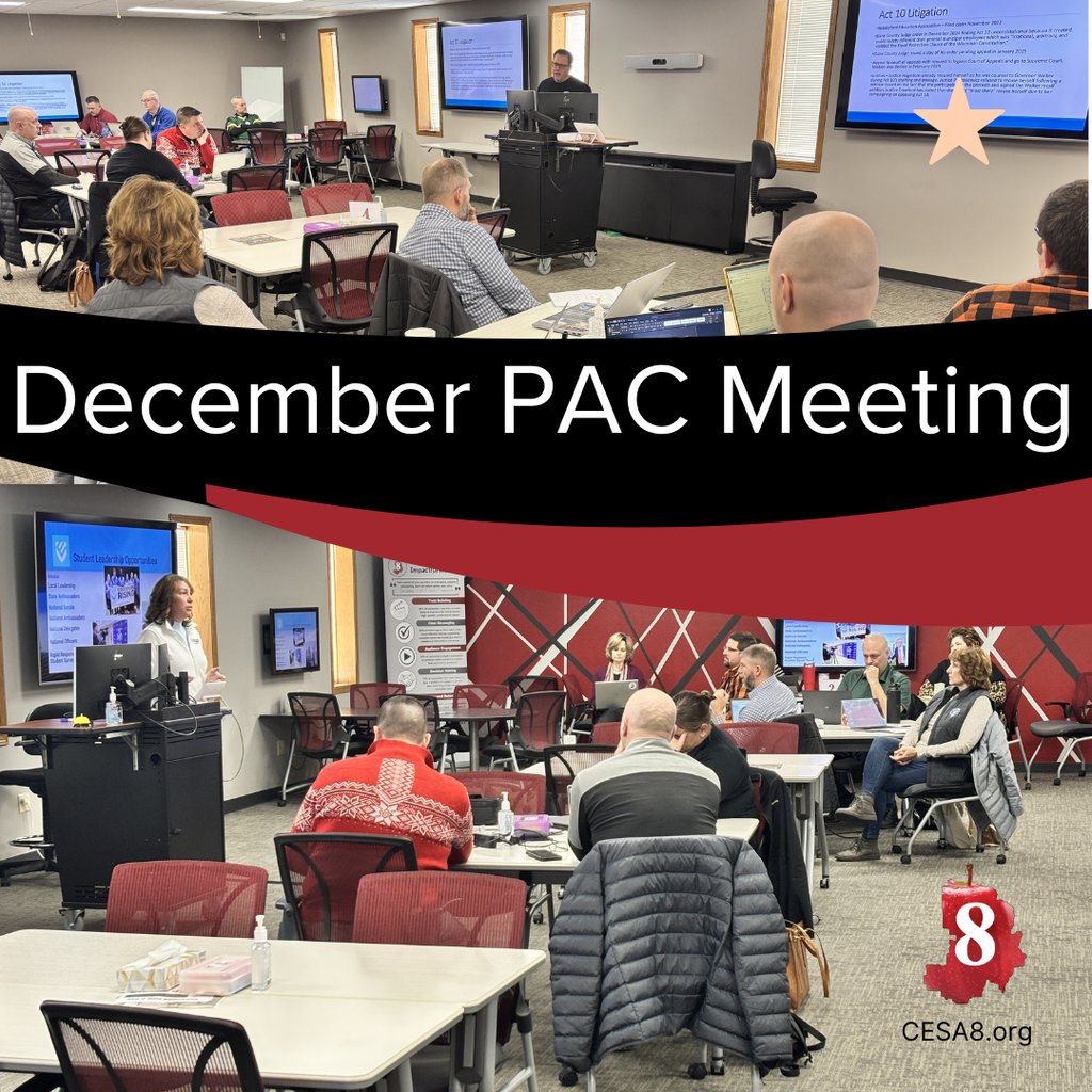 Great discussion at our latest PAC meeting! Thank you to guest speakers Leah Luke for an overview of Educators Rising and  Attorney Geoff Lacy for a timely legal update.