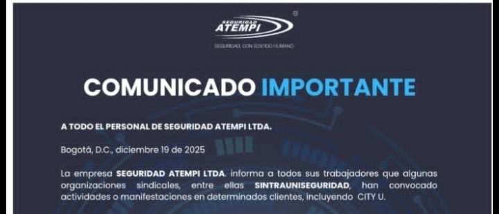 <a href="/SeguridadAtempi/">SEGURIDAD ATEMPI</a> incumple la convencion colectiva de trabajo 
Despide trabajadores enfermos 
Paga los salarios de los trabajadores incompletos 
ahora la organización sindical les sale a deber 
<a href="/SeguridadAtempi/">SEGURIDAD ATEMPI</a> cumpla con los derechos de los trabajadores 
<a href="/SintraSecFin/">SINTRASECFIN</a> <a href="/fessescun/">FESSESCUN</a>