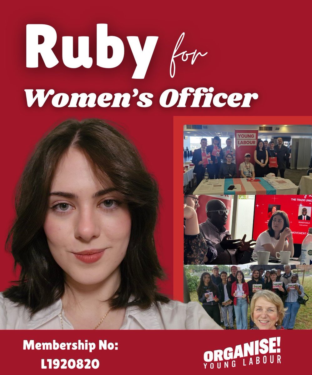 I'm standing to be your Young Labour Women's Officer to build the network our members deserve.💥 
Please nominate me at your next CLP meeting- and stay tuned, pledges coming tomorrow!