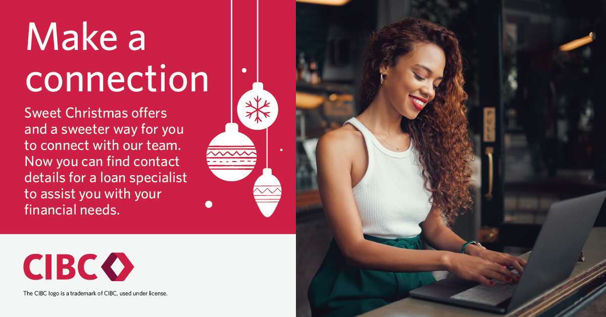 Connect with us this holiday season and beyond! 

Our Sales teams will tell you all about our sweet Christmas offers and assist you with your financial needs.

Learn more: cibccaribbean.com/personalaccess

#Connectwithus #CIBCCaribbean