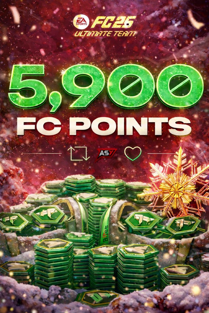 AsyFutTrader's tweet photo. 🚨 5900 FC POINTS GIVEAWAY 🔥🔥🔥

To join:
-Like the post ❤️
-Must be following me ✅

WINNER TONIGHT 🎅 https://t.co/rwsrt56Q1p