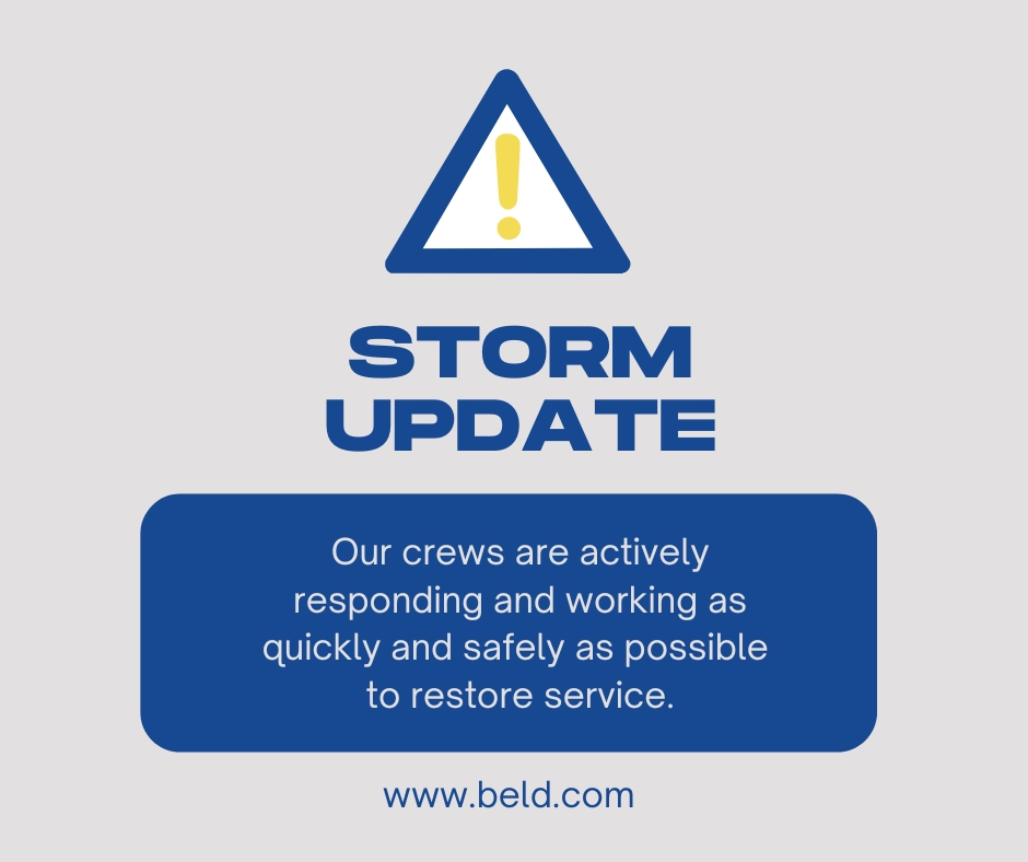 ⚠️ Storm Update ⚠️
Due to the heavy rain and strong winds, we’re experiencing a few minor power outages caused by small limbs and debris contacting power lines.

Our crews are actively responding and working as quickly and safely as possible to restore service.

We appreciate