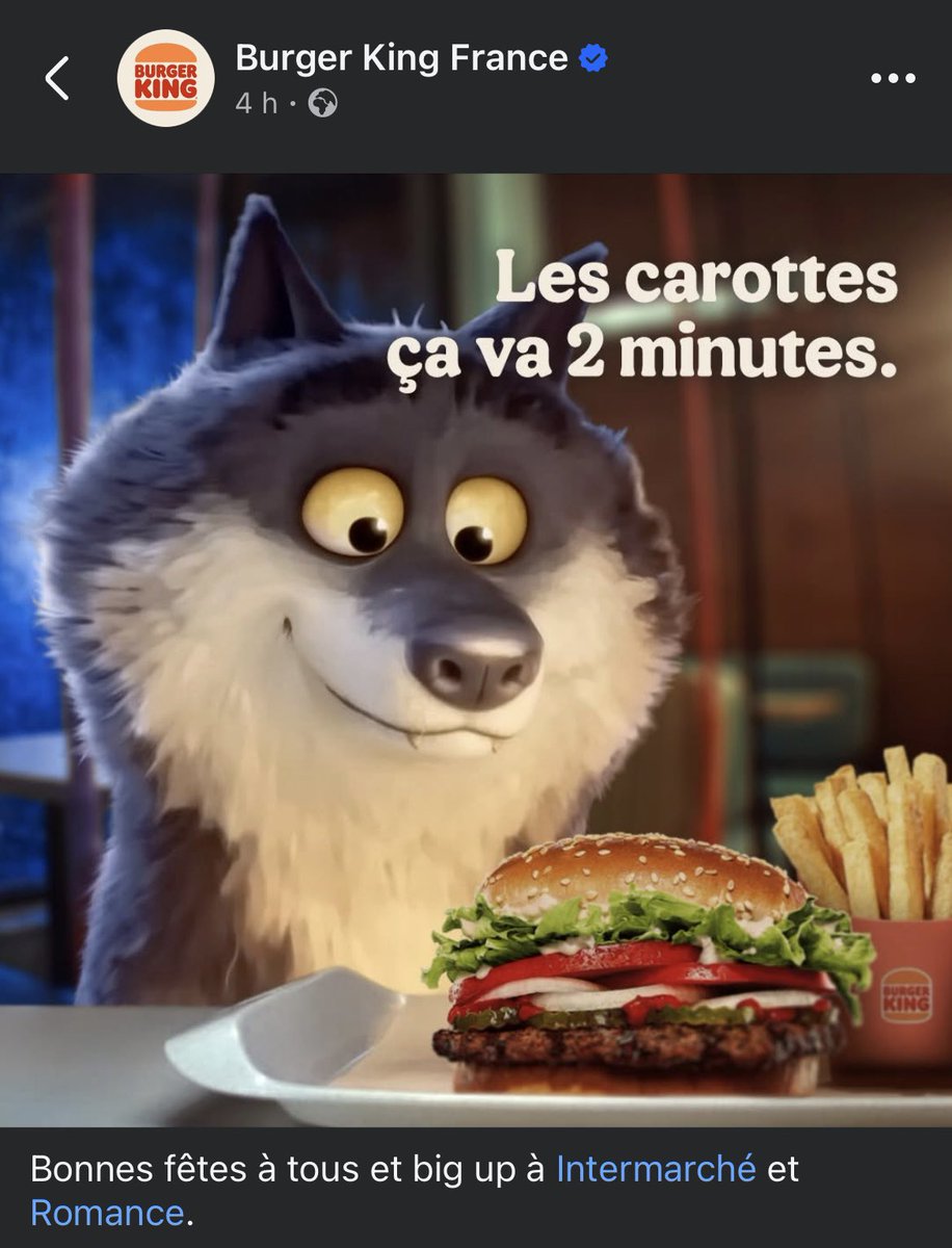 On a beau dire, ils sont forts Burger King ! 😁