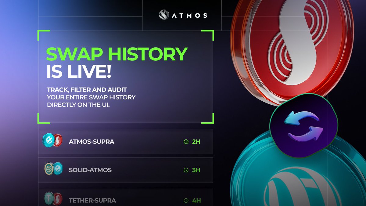 We have integrated a new historical data module directly into the Swap UI.  
You can now audit your past trades without leaving the app.

New Capabilities:
✅ Filter by specific Date Range
✅ Filter by Min/Max USD Value
✅ Direct TX hash links for verification

Note: This feature