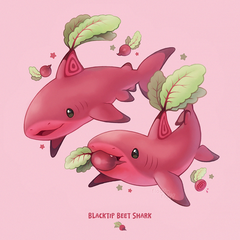 Blacktip beet sharks 🫜🦈