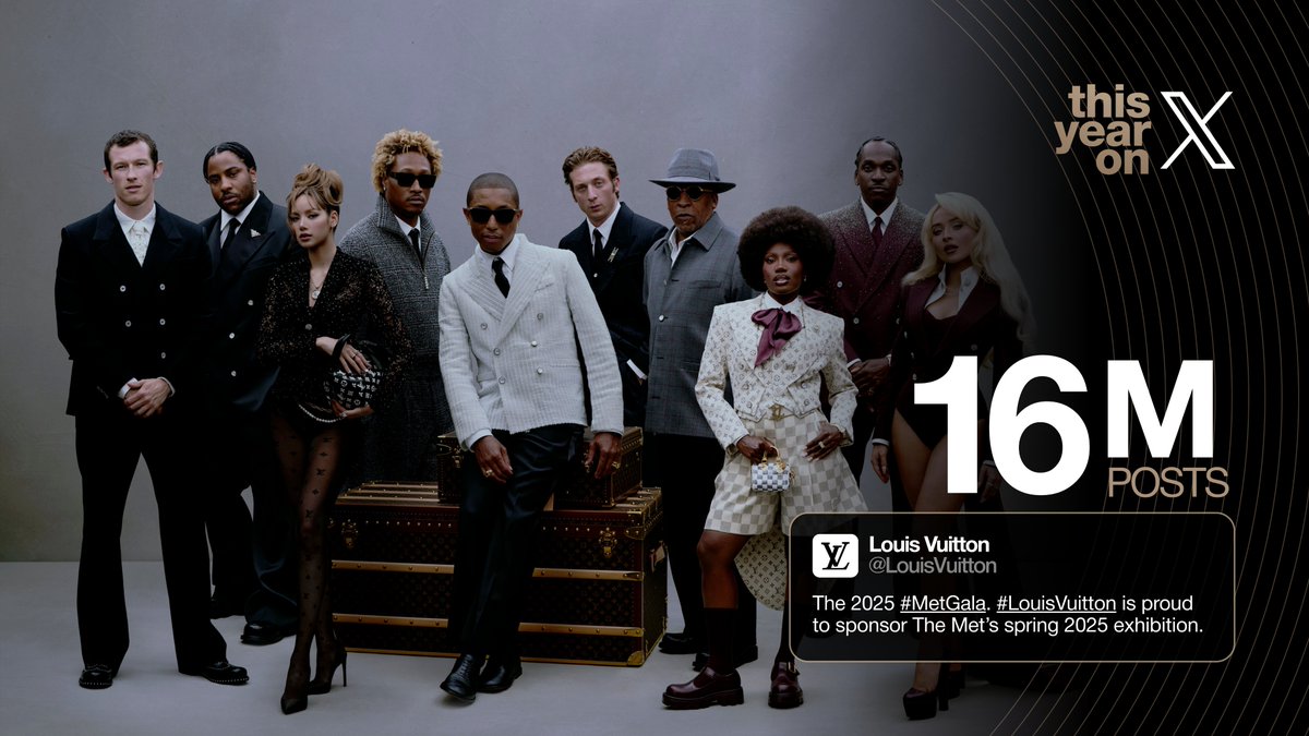 XFashion's tweet image. The 2025 Met Gala's 'Superfine: Tailoring Black Style' lit up the timeline this year on X

Generating 16M posts celebrating iconic looks and Black dandyism