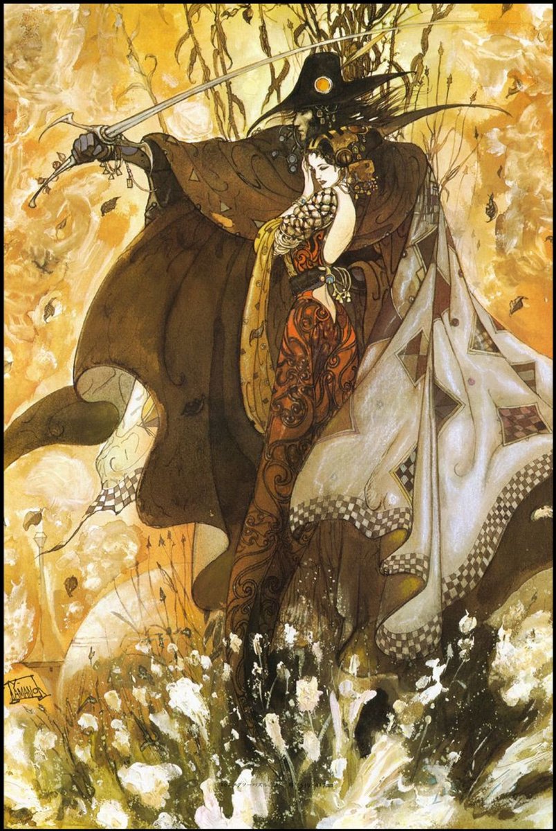 shmupdb's tweet image. Coffin: The Art Of Vampire Hunter D (2006). Art by Yoshitaka Amano. This book includes an exclusive short story by series creator Hideyuki Kikuchi titled Portrait of Ixobel.