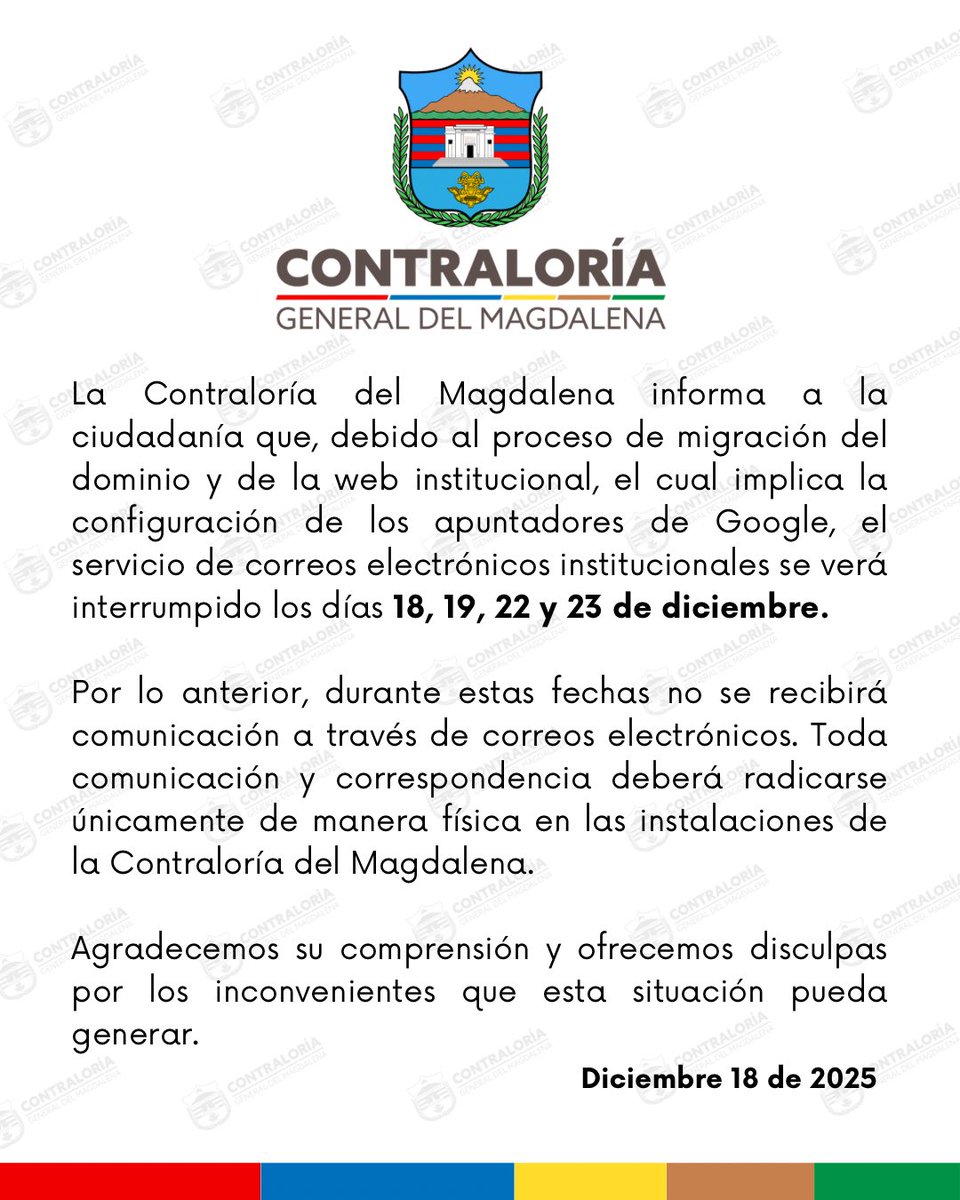 Contraloría General del Magdalena tweet media