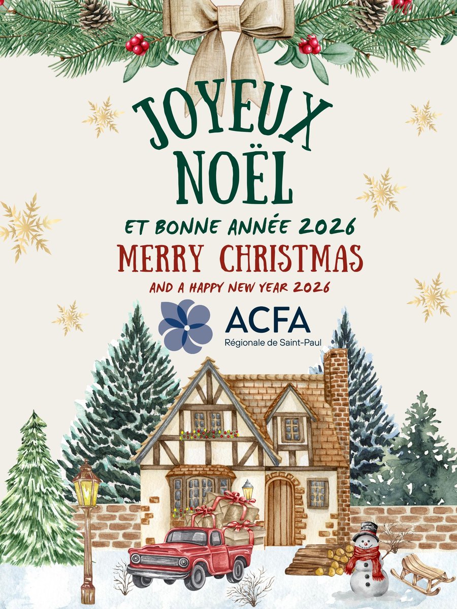 acfa_l's tweet photo. Merry Christmas! 🎄
Joyeux Noël! ✨
May this season bring you peace, warmth, and happiness.
Que cette période des fêtes vous apporte joie, paix et douceur. https://t.co/4xKxNRqC0E
