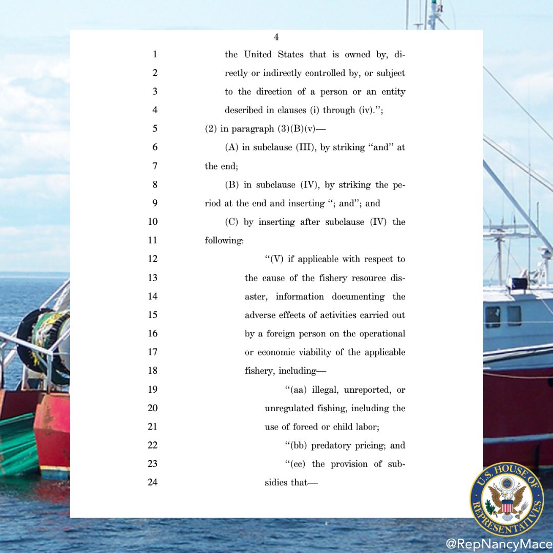INTRODUCING: The Protect American Fisheries Act.

Foreign dumping and anticompetitive practices have pushed American fishermen to the brink, and the entire industry knows it.

President Trump’s executive order restoring American seafood competitiveness set the standard, and we’re