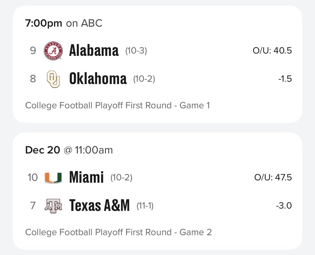 Reminder, be an ethical college football fan and restrain from watching these two games unless it’s on an illegal stream that doesn’t count toward viewership metrics.