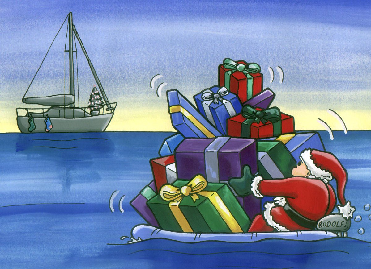 ByLaurieDesigns's tweet image. Number 19:
.
Feeling a little tender! 😆 
.
#Santa #SantaClaus #fatherChristmas #christmas  #sailingsanta #Christmassailing #festivesailing #rigidinflatable #yachting #sailing #sailingadventures #familysailing #cartoon #illustration #christmaspresent #christmasgifts #artbylaurie