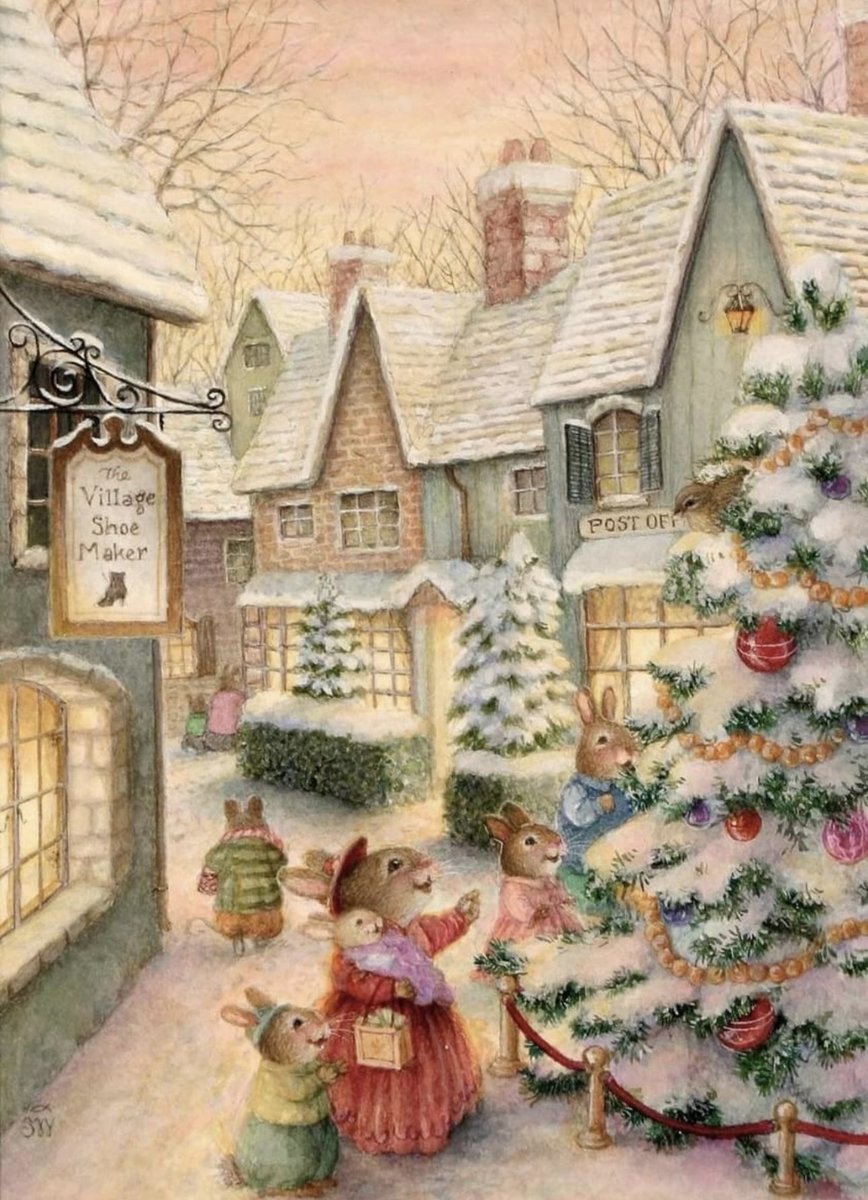 The coziest Christmas village 

🎨 Susan Wheeler