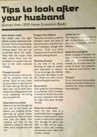 1950 Homemaker's Advice