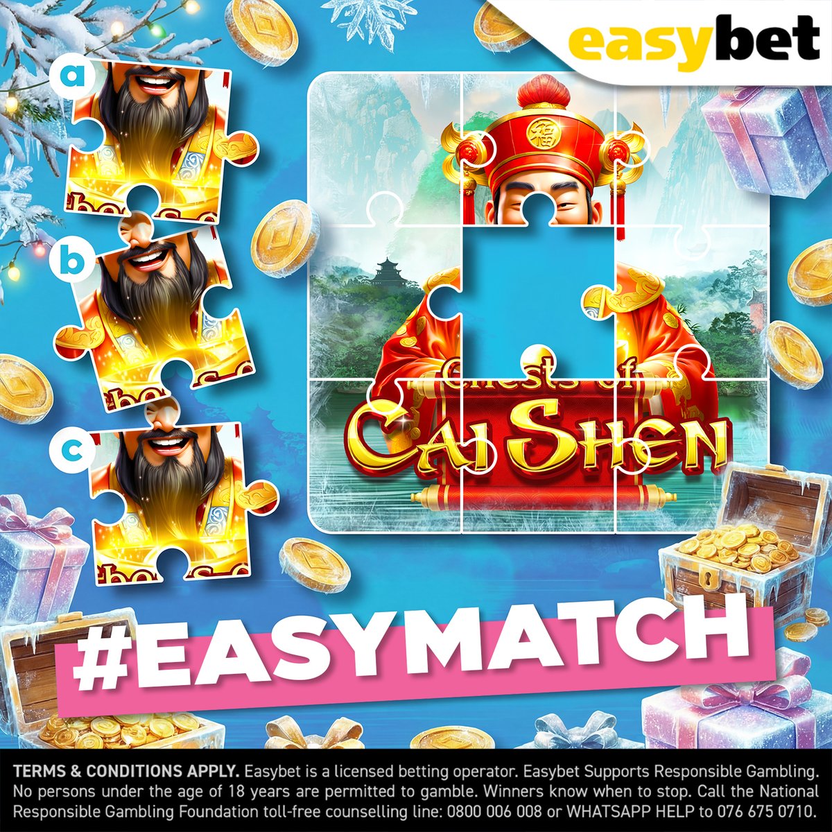 Easybet_SA's tweet image. 🧩 EASYMATCH TIME!

One missing piece. Three options. Only one fits.

A, B, or C? 👀 Comment for a chance to win! 

Spin now 👉 bit.ly/EB-ChV

#Easybet #EasyMatch #BonusBet