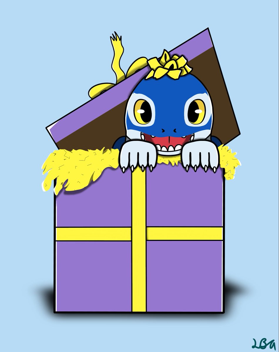 Its_2BA's tweet image. Orcane Christmas doodle. Been a hot minute since I’ve drawn something, so didn’t know if I still got it.