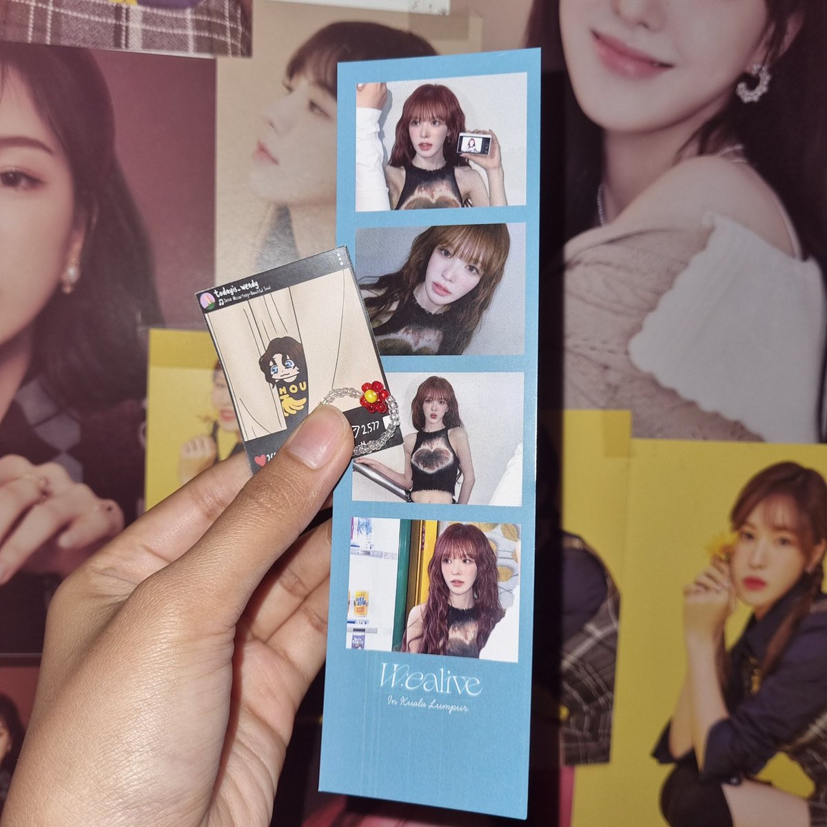 haniohhoney's tweet photo. Freebies for #WendyinKL 🩵
Exact place to claim tba later !

Not well prepared, not even any poster ㅠㅠ 
P/s: the handmade ring is for my tele subscribers only 😚🫶🏻

Sticker designer @revelizzy 🫣

#WEALIVEinKL https://t.co/SEd30ThETG
