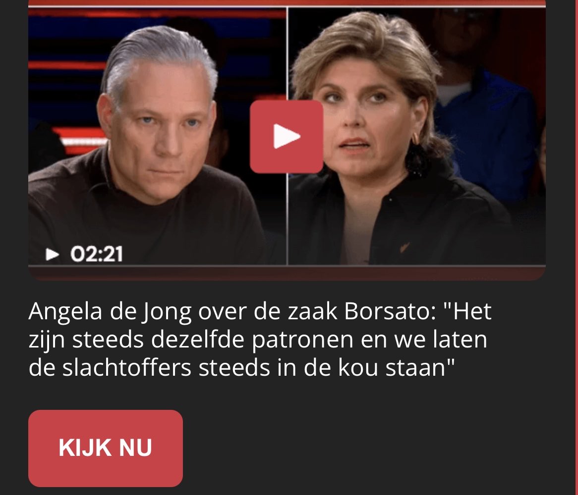 Columniste Angela De Jong die zich rechter waant in zaak Borsato, op haar plaats gezet door advocaat Walter Damen.