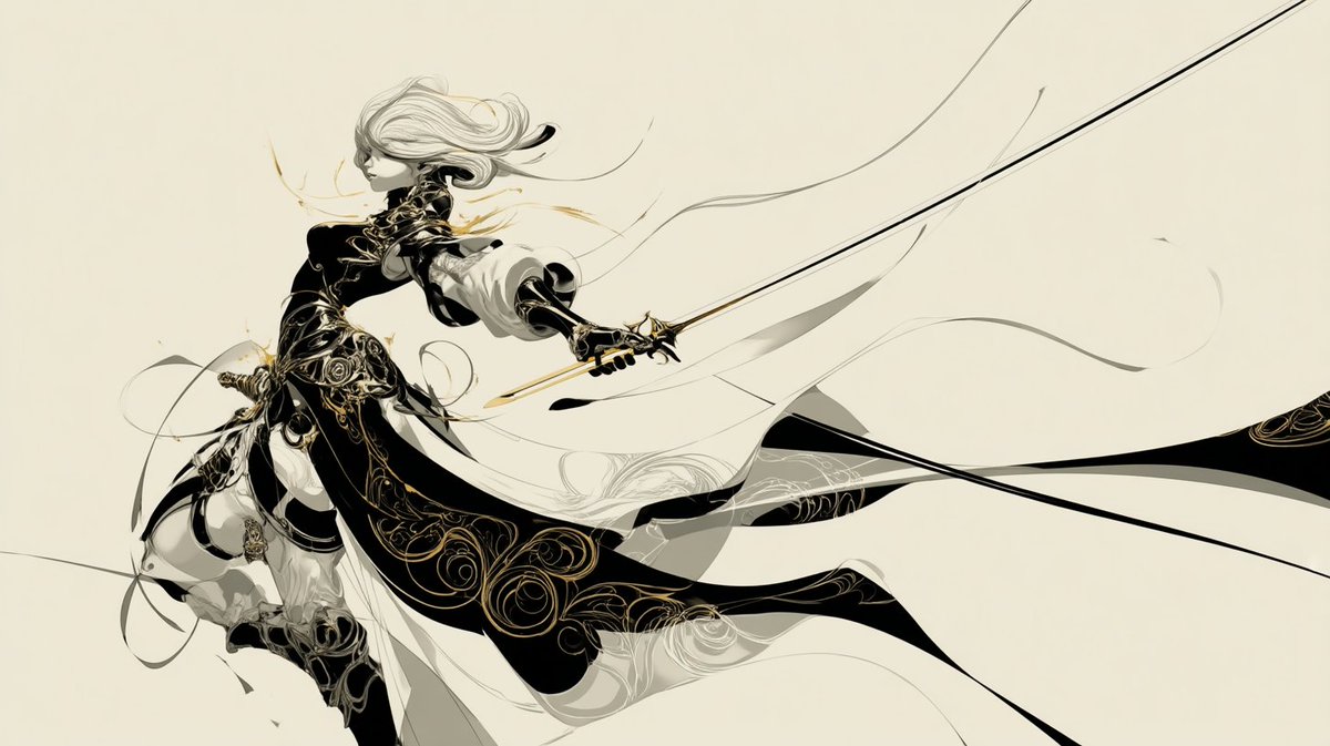 MytiMuffyn's tweet photo. I’m jumping out of the canvas! 🎨💨 Watch me slash through the silence. My sword, my wings. #AIart #SwordSkill #Action #Kimono #VFX #SwordPlay https://t.co/WaLzRJUeM1