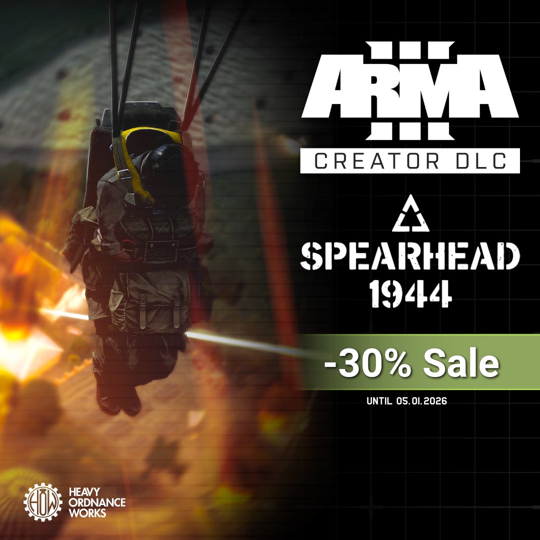 HeavyOrdWorks's tweet image. Winter has set in, but the front still needs men. 

This Christmas, support the troops and equip yourself to fight! Join the ranks, and keep the offensive alive in Spearhead 1944.

30% off until January 5 #SPE #arma #ww2