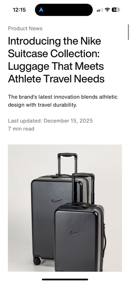 mattstasoff's tweet image. disappointed Nike’s new athlete luggage collection doesn’t include this