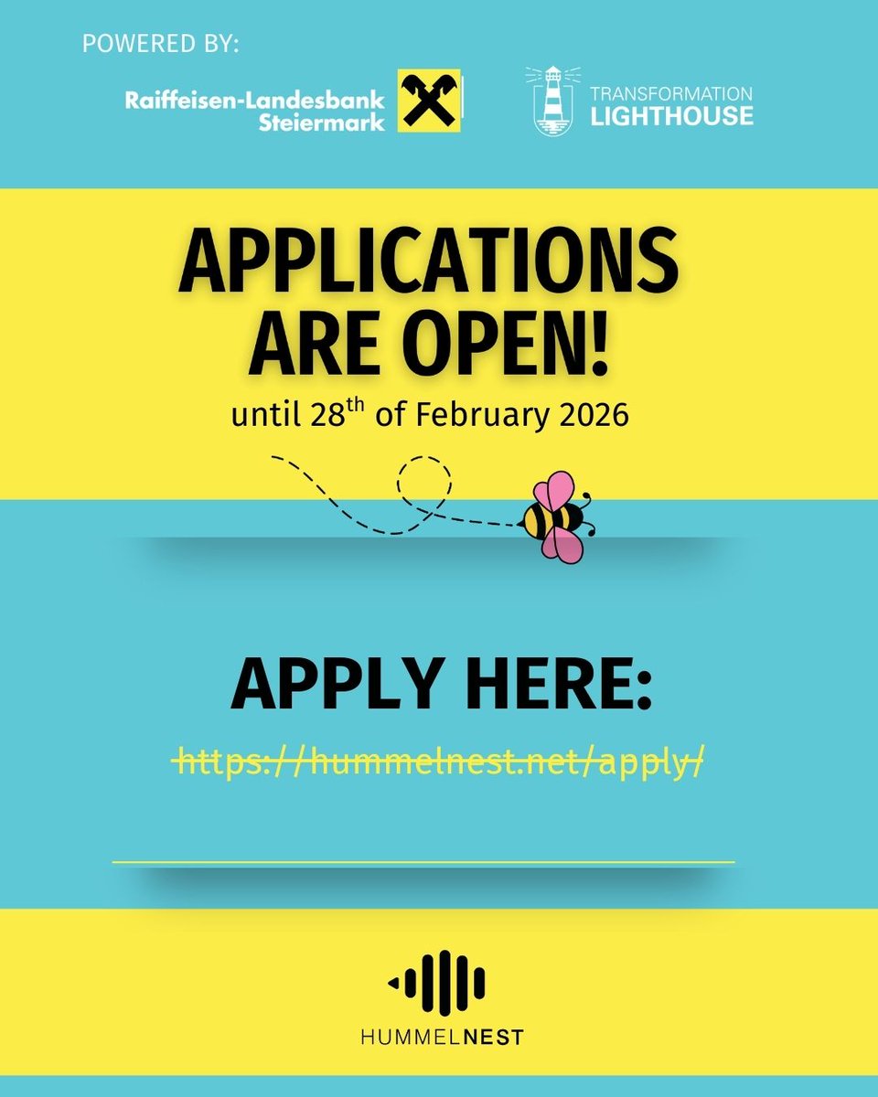 Transfo41187878's tweet photo. Christmas came early! Hummelnest accelerator is LIVE! 

Apps OPEN NOW with 2 tracks: 
Investment Track: Scale &amp; snag up to €50k investment from @RaiffeisenStmk. 
Venturing Track: Build POCs &amp; business ties (investment bonus). No mandatory accel. 
Zero-equity, DACH access! https://t.co/Ra9ivuvg9g
