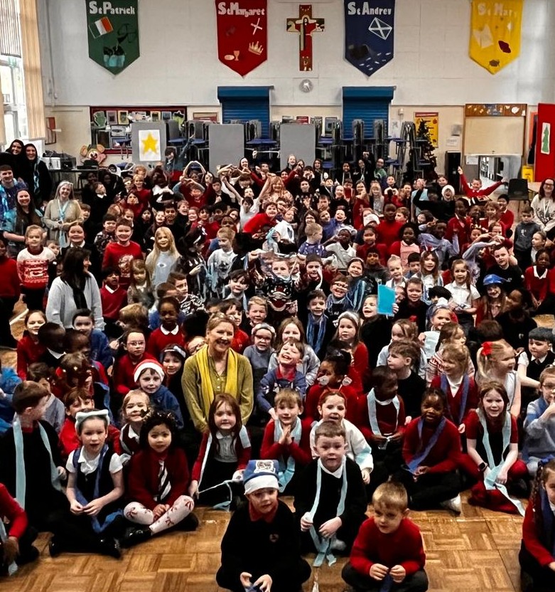 StPaulsRCPS's tweet photo. Today we said farewell and congratulations to Mrs Grieve. After 27 years of dedication to our school family, she is beginning a well deserved retirement. We will miss you Mrs Grieve, thank you for all you have contributed to St Paul's ❤️🖤🩶 https://t.co/HoQAZp3S10