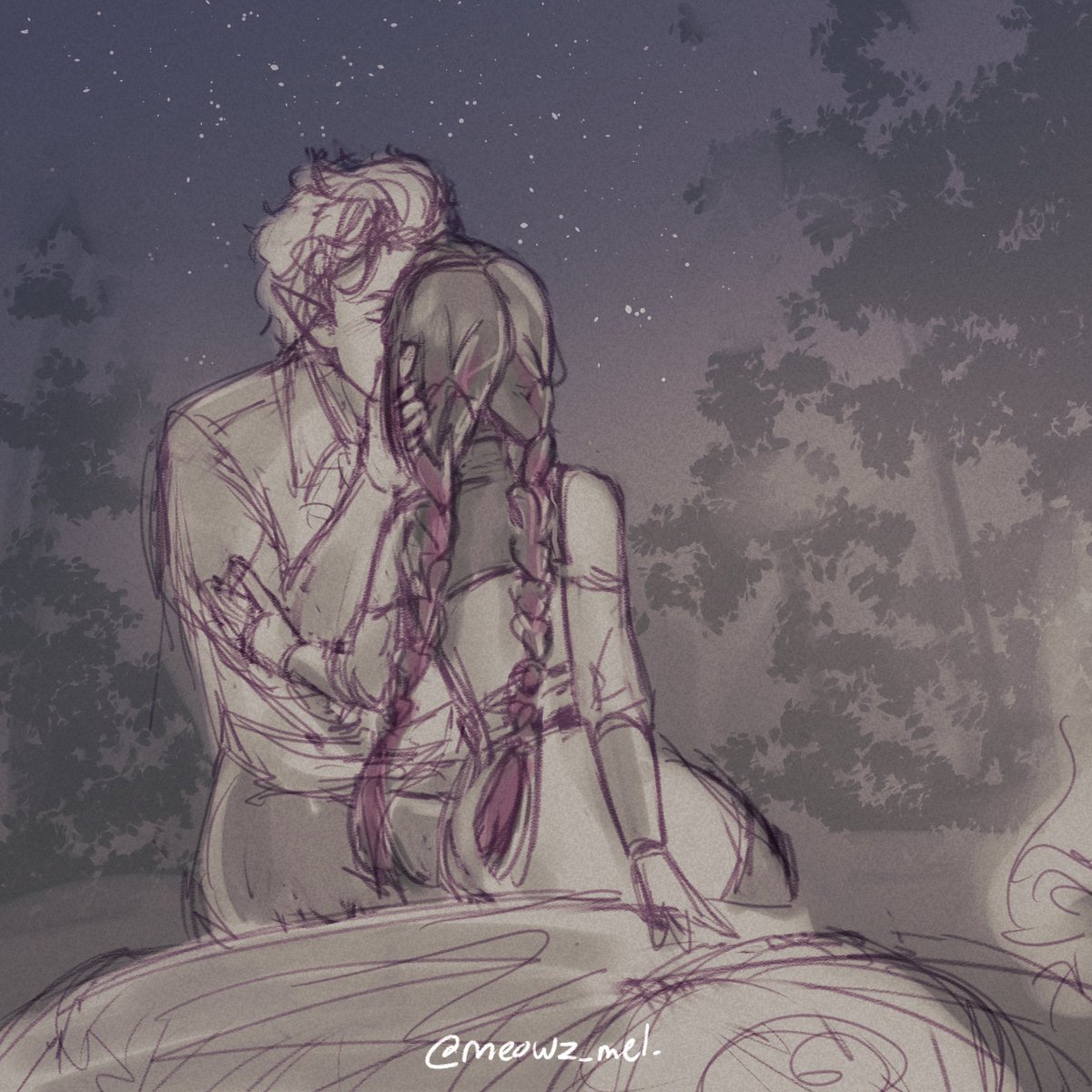 Meowz_mel's tweet photo. #TAVEMBER Day#16: PDA
Miella is quite shy (ofc from her upbringing from the Eastern Realms) She never really grew up with PDA around her people.
She's not against it with Astarion, but it took time to get used to, but she would prefer it to be more private https://t.co/FlyNKb3ukQ