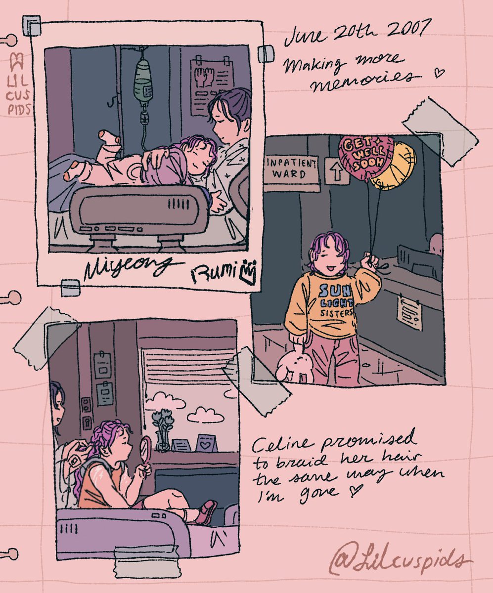 drew rumi &amp; miyeong angst after watching a goodnight universe playthrough lmao #KPOPDEMONHUNTERS #fanart #sunlightsisters