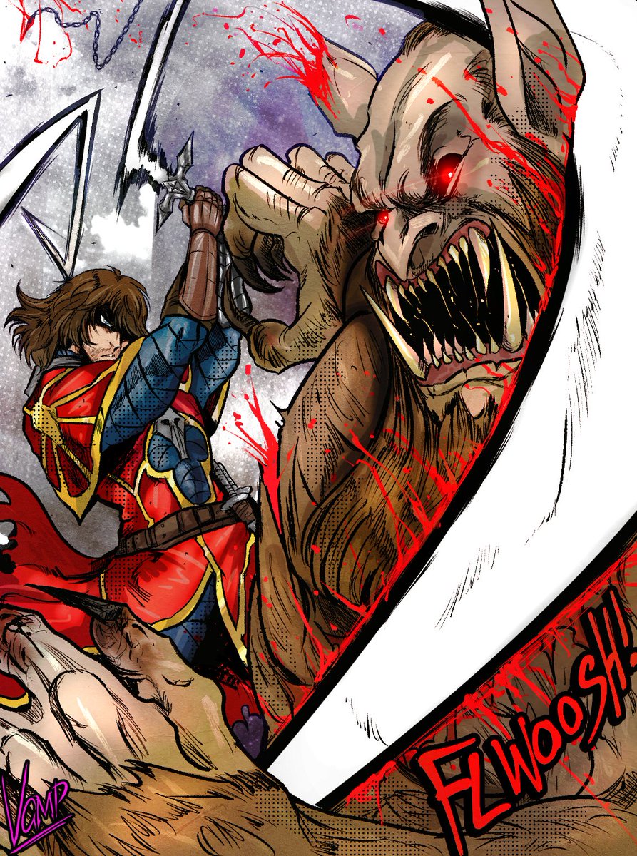 Castlevania fanart! \o/
-Gabriel Belmont vs Cornell 2nd form (Lords of Shadow 1)

#castlevania #lordsofshadow