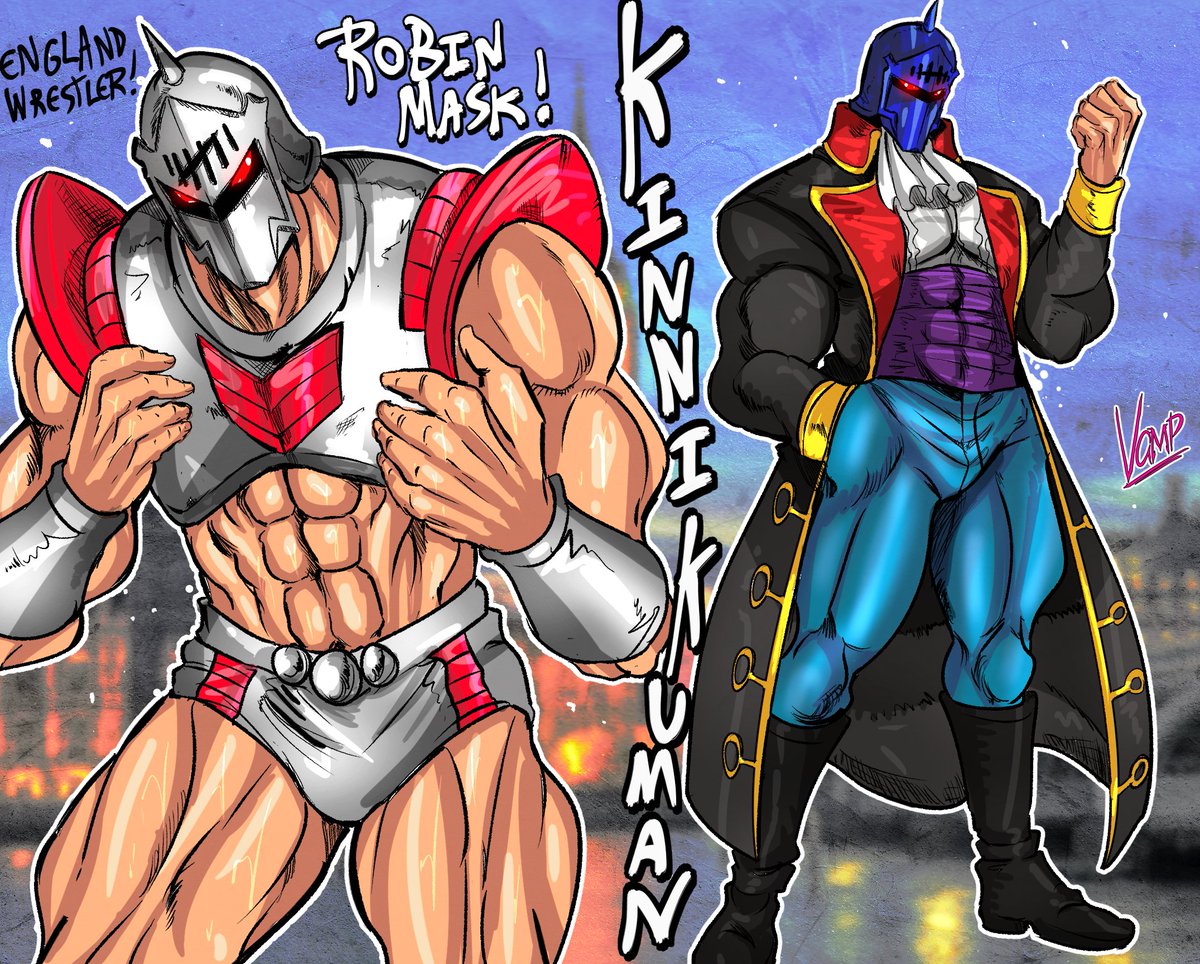 Many drawings part 2! \o/
-Cristof in modern times London (VtM Redemption)
-Dagon (Call of Cthulhu)
-Robin Mask (Kinnikuman)