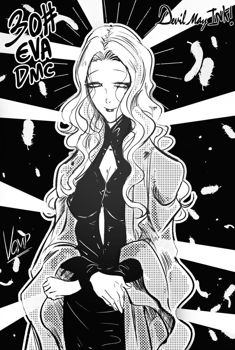 Devil May Ink drawing! \o/
-30# Eva (Devil May Cry)

#dmc #eva