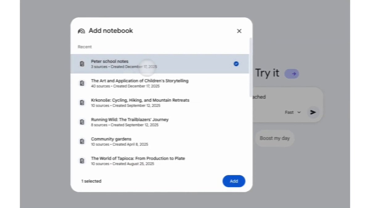 🔵MARKETEVANS: Google annuncia il caricamento diretto dei Notebooks in Gemini tramite il Notebook LM