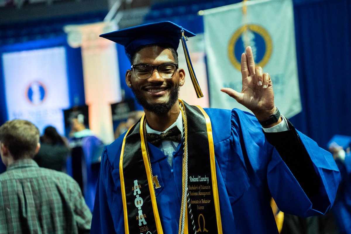 McNeese's tweet image. Congratulations #McNeese graduates, you've reached the end of this trail and another begins, so keep #RidingForTheBrand! #GeauxPokes