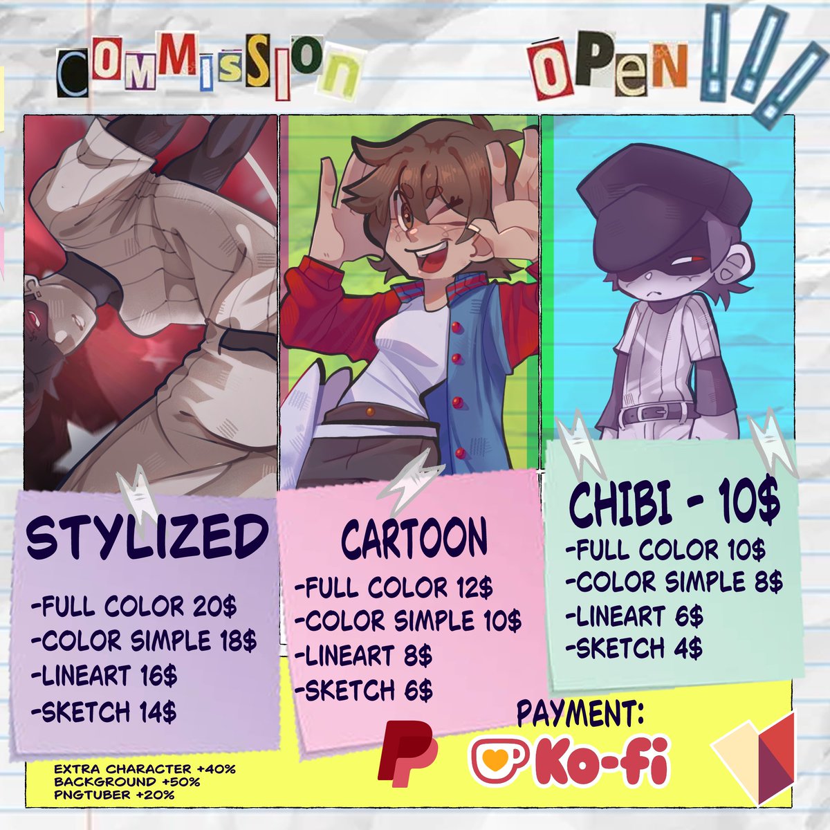 Brainlazyarts's tweet photo. 『Updated commission sheet❕❕❕
✅do✅:
Pngtubers
REF SHEETS
Illustrations
Comic panels
Self-ships
Soft art
Emotes
Real people
furry/ANTHRO
❌don't❌
Political themes
NSFW
Hard Gore
(Payment in full or 50%-50%)
⏱TAT: 2-3 weeks⏱』 https://t.co/A5X6Ta0yUM
