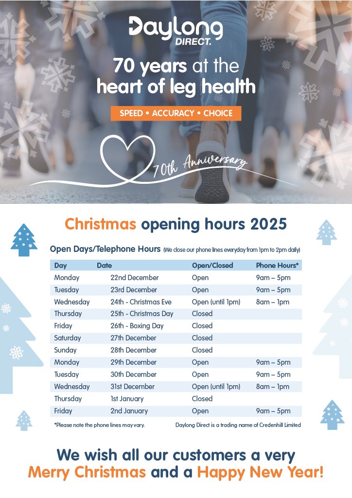 DaylongDirect's tweet image. Our Customer Service team will be operating seasonal opening hours over the next week and will be closed on Bank Holidays. Find out more about our open days and telephone hours below. 🎄