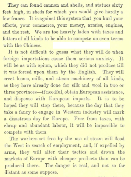 Çin!

Eugène Simon, China: Its SocialPolitical and Religious Life, London: Sampson Low, Marston, Searle &amp; Rivington, 1887, 79. s.