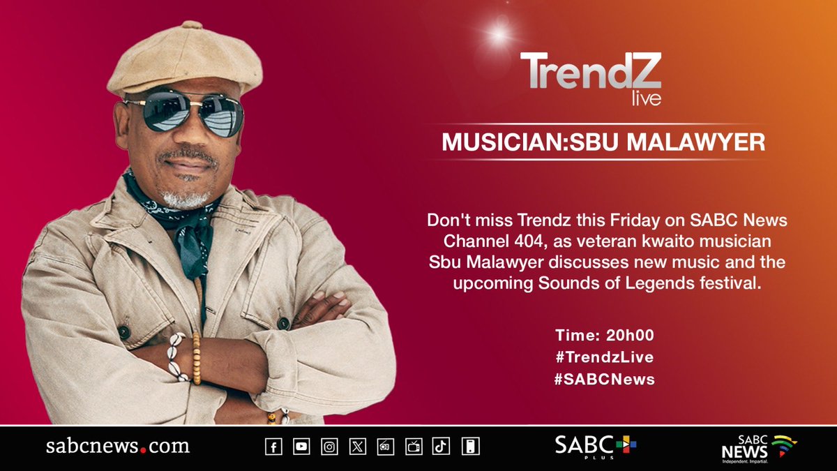TrendzOnSABC's tweet photo. [COMING UP] Kwaito Legend Graces Trendz Live tonight... make sure you don’t miss out! 

#TrendzLive
#SABCNews https://t.co/4gjt2hioNH