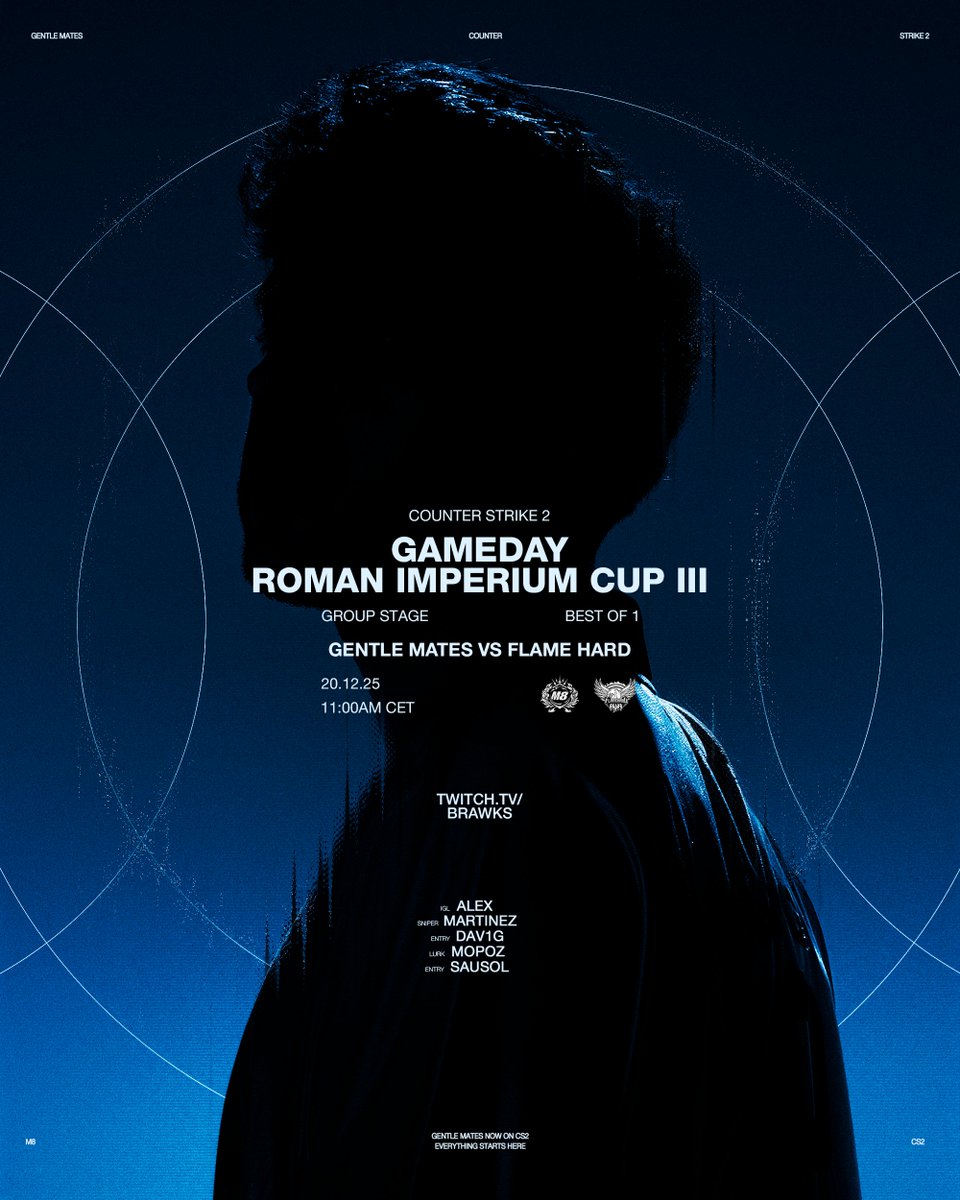 gentlemates's tweet image. On clôture cette année avec du Counter-Strike ! 

Rendez-vous demain à 11h sur la chaîne de Brawks #M8WIN