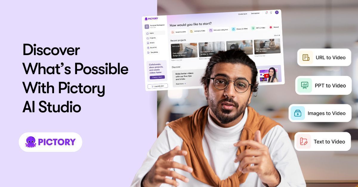 Pictory AI Studio UI