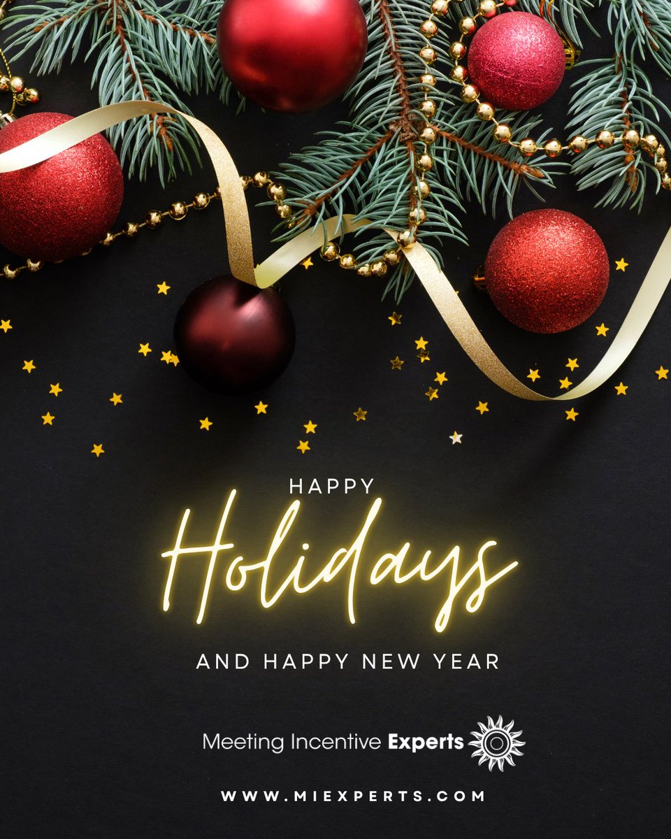 The MIE family wishes our wonderful clients and partners a wonderful Holiday Season and a Happy New Year!
#CMP #MICE #MPI #PCMA #SITE #FICP #MeetingProfs  #incentiveplanners #incentives  #dmcmexico #thinkmexico #mexico #happyholidays #happynewyear