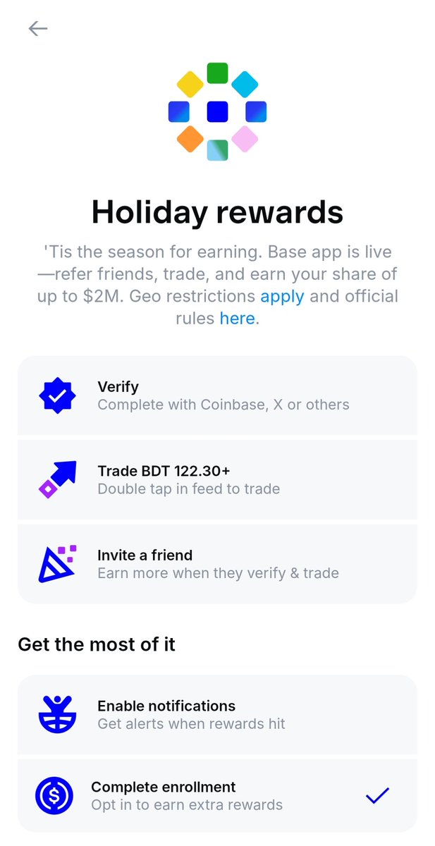 boysecret121's tweet photo. https://t.co/6ZDsvQvRFg

Let's earn together..  Let's get verified for getting eligible in $2M @base airdrop.. Let's quack smartly ❤️

#Base #BaseApp https://t.co/Pu71d0JMeu